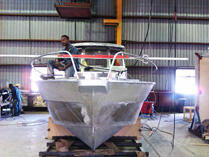 Fitting rails on the bow