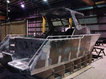 Stern angle showing cabin frame