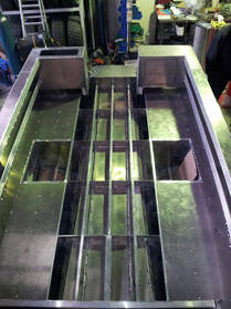 Boat floor frame compartments