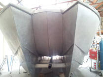 Hull underside rear view