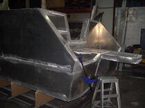 Boat transom fabrication