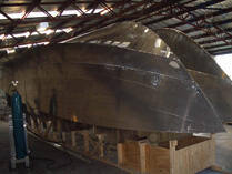 Bow section welded panels