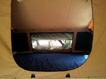 Camper interior sleeping area