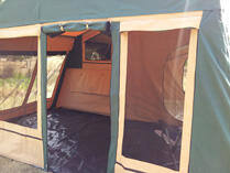 Camper tent mesh windows