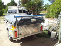 Camper towed behind 4WD