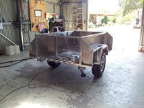 Completed camper trailer