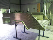 Custom canopy and tray assembly