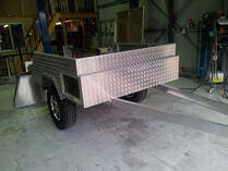 Camper trailer rear view