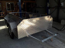 Custom checker plate trailer