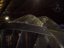 Curved roof panels build