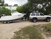 Finished boat on trailer