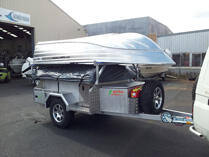 Gecko camper with boat rack
