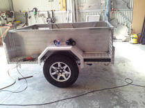 Off-road camper trailer rear