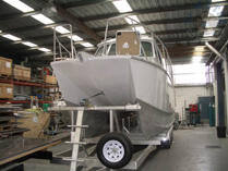 Painted cruiser on trailer