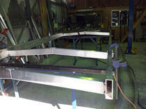 Structural beams clamped
