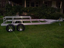 Tandem axle trailer side view