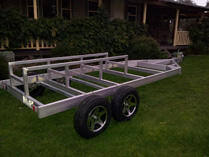 Tandem axle trailer frame
