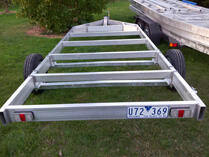 Trailer frame rear view