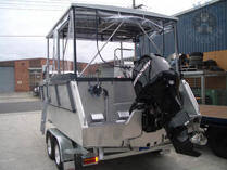 Work boat with Mercury outboard