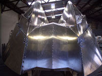 Aluminium hull construction